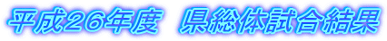 平成26年度 県総体試合結果