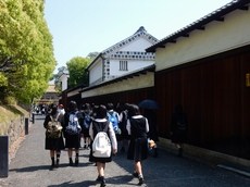 白壁の街並みを行く 白壁の街並みを行く