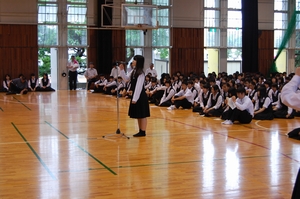 生徒会長からの激励