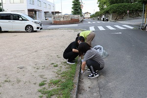 学校回りの清掃