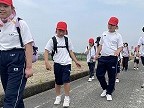 公園まで歩きました。