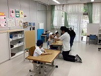 ヘルメットを装着