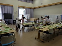 給食の準備の様子
