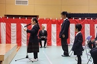 新入生誓いの言葉の様子です