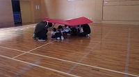 体育館での訓練