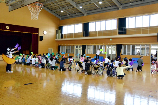 体育祭練習中小学部