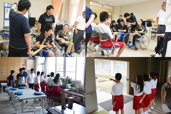 中部養護学校と学習交流会