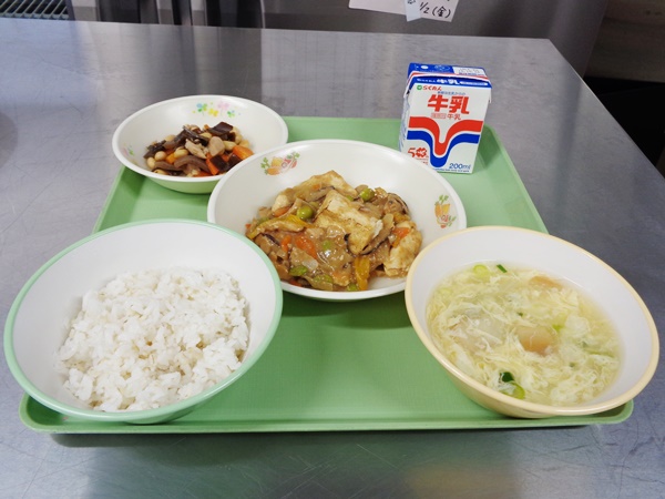 豚肉と焼き豆腐のみそ炒め