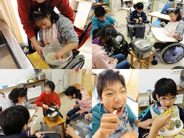 収穫したお米、炊いた食べた