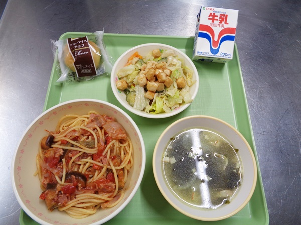 なすとトマトのスパゲティー